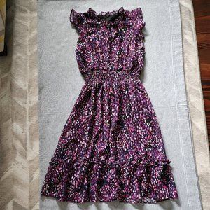 AQUA Flutter Sleeve Midi Dress sz 10/12